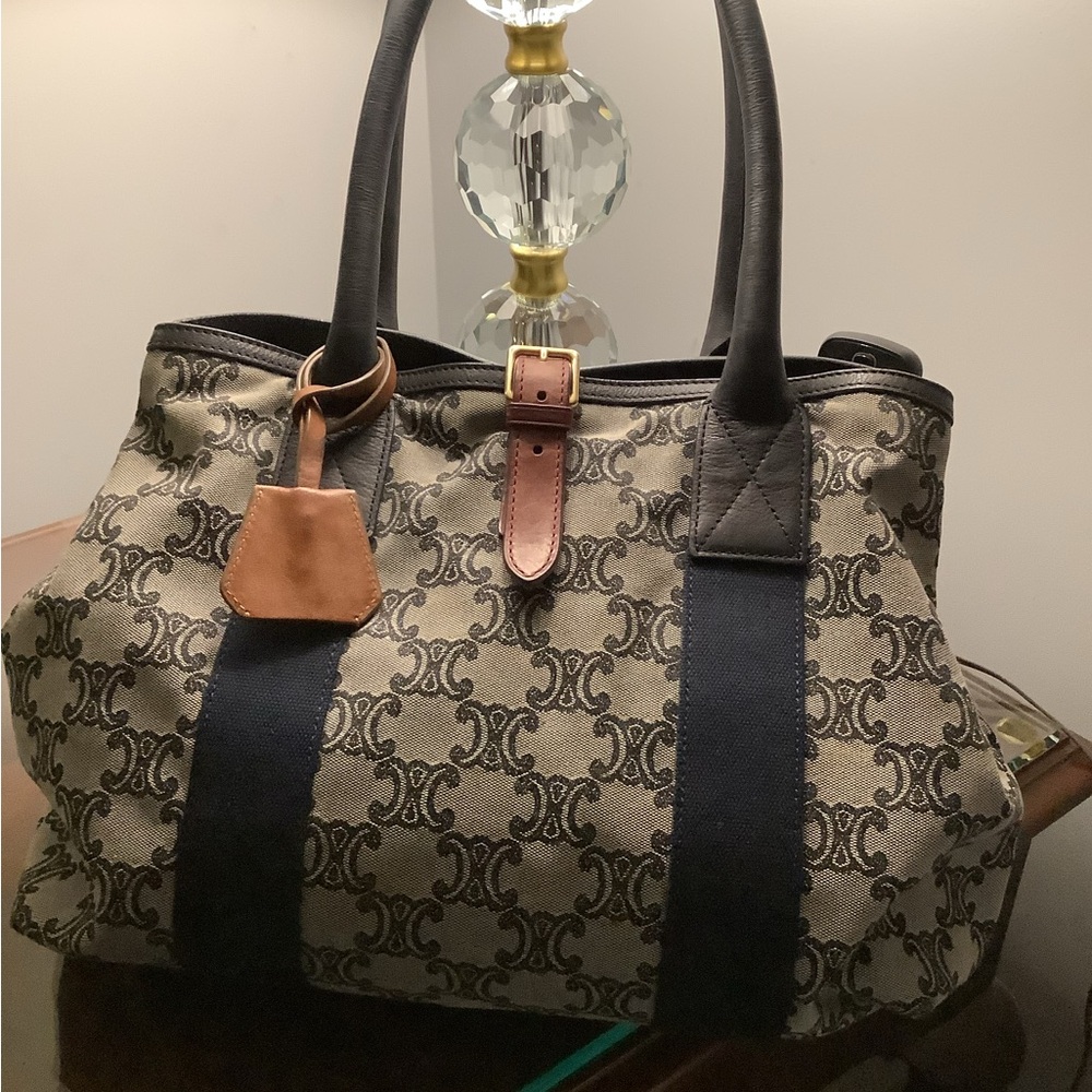 Celine Macadam tote blue